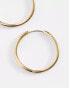 Фото #2 товара ASOS DESIGN 14k gold plated 25mm hinge hoop earring