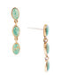 ფოტო #1 პროდუქტის Pharaoh Genuine Blue Turquoise Oval Drop Earrings