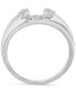 Cubic Zirconia Polished Lucky Horseshoe Statement Ring