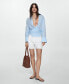 ფოტო #6 პროდუქტის Women's Frayed Hem Denim Shorts