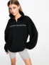 Фото #7 товара ASOS DESIGN Weekend Collective oversized half zip borg fleece with logo in black