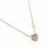 Фото #2 товара Delicate Bronze Pavé Heart Zirconia Necklace MKC1520A2791