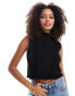 Фото #1 товара Brave Soul high neck pleated vest top in black