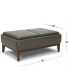 Фото #22 товара Jollene Leather Ottoman with Wood Trays, Created for Macy's