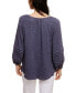 ფოტო #2 პროდუქტის John Paul Richard Petite Slub Gauze Pleated Sleeve Knit Tunic Top