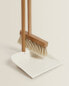 Wooden dustpan and brush set