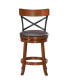 Фото #5 товара Set of 2 Bar Stools Swivel 25'' Dining Bar Chairs