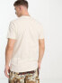 Vans woven patch pocket t-shirt in off white