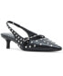 Krystall-R Pointed-Toe Slingback Kitten-Heel Pumps