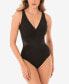 ფოტო #1 პროდუქტის Illusionist Crossover Allover Slimming One-Piece Swimsuit