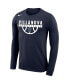 Men's Navy Villanova Wildcats Basketball Drop Legend Long Sleeve Performance T-shirt