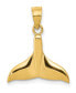 ფოტო #1 პროდუქტის Whale Tail Pendant in 14k Yellow Gold