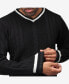 Фото #5 товара Men's Cable Knit Tipped V-Neck Sweater