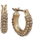 Extra-Small Pavé Crystal Hoop Earrings, 0.35"