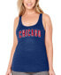 Women's Royal Chicago Cubs Swing For The Fences Racerback Tank Top