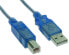 Фото #1 товара InLine USB 2.0 Cable Type A male / Type B blue transparent 3m