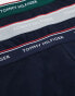 Tommy Hilfiger premium essentials 3 pack trunks in navy with coloured waistband