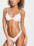 Фото #1 товара Free Society crinkle underwire bikini top in white