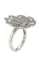 Фото #1 товара Suzy Levian Sterling Silver Cubic Zirconia Flower Ring