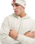 ONLY & SONS heavyweight zip through hoodie in stone Silberleinen, S - фото #6