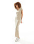 Фото #2 товара JDY ribbed cap sleeve maxi dress in beige