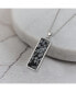 ფოტო #2 პროდუქტის Alabaster Stone Inlay Rectangle Pendant Curb Chain Necklace