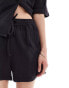 Фото #2 товара ONLY cheesecloth shorts co-ord in wash black