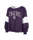 Women's Purple Distressed LSU Tigers Upside Rhea Raglan Long Sleeve T-shirt