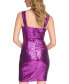 Фото #2 товара Women's Sequined V-Neck O-Ring-Strap Dress