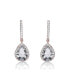 ფოტო #1 პროდუქტის Sterling Silver White Gold Plated Cubic Zirconia Teardrop Earrings