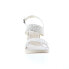 Фото #4 товара David Tate Rome Womens Beige Narrow Leather Hook & Loop Wedges Heels Shoes