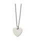 Фото #1 товара Chisel polished Heart Pendant on a Cable Chain Necklace