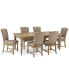 Фото #1 товара Sonora 7-pc. Dining Set (Rectangular Expandable Table + 6 Upholstered Side Chairs)