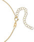 ფოტო #3 პროდუქტის Diamond Pavé Bale Oval Ring Pendant Necklace (1/5 ct. t.w.) in 14k Gold-Plated Sterling Silver, 24" + 2" extender