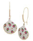 ფოტო #1 პროდუქტის Faux Stone Floral Shell Dangle Earrings