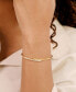 ფოტო #3 პროდუქტის Half Classic Half Sparkle 18k Gold Plated Bracelet Cuff