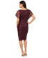 ფოტო #2 პროდუქტის Women's Surplice-Neck Dolman-Sleeve Sequin Dress