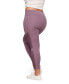 ფოტო #3 პროდუქტის Plus Size Cali Active 7/8 Legging With Striped Mesh