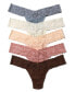 Signature Lace Low Rise Thong 5Pack