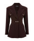 Фото #15 товара Women's Shoulder Pad Double-Breasted Blazer