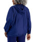 ფოტო #2 პროდუქტის Plus Size Packable Zip-Front Hooded Jacket, Created for Macy's