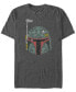 Фото #1 товара Star Wars Men's Classic Boba Fett Hidden Images Helmet Short Sleeve T-Shirt