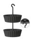 Фото #2 товара Sunny Hanging 2-Tiered Lace Planter Round Anthracite 12in