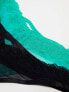 ASOS DESIGN 2 pack Tara lace & mesh thong in black & bright green