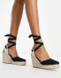 Фото #1 товара schuh Venus closed toe wedge espadrilles in black