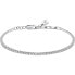 Stylish silver bracelet with zircons Tennis SATT15