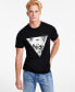 Men's Embossed Palm Tree Triangle Logo Graphic T-Shirt