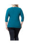 ფოტო #4 პროდუქტის Plus Size Femme Fatale Faux Wrap Top