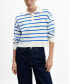 Фото #1 товара Women's Striped Polo-Neck Sweater