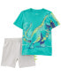 Фото #2 товара Комплект для мальчика Carter's Тишка динозавр и шорты